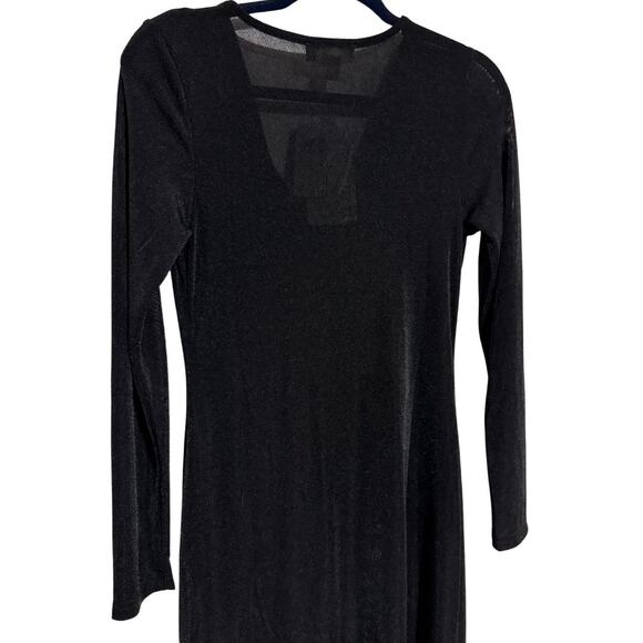 BAND OF THE FREE Annabelle Cowl Neck Midi Dress Knit Black NWT Large - Picture 7 of 9